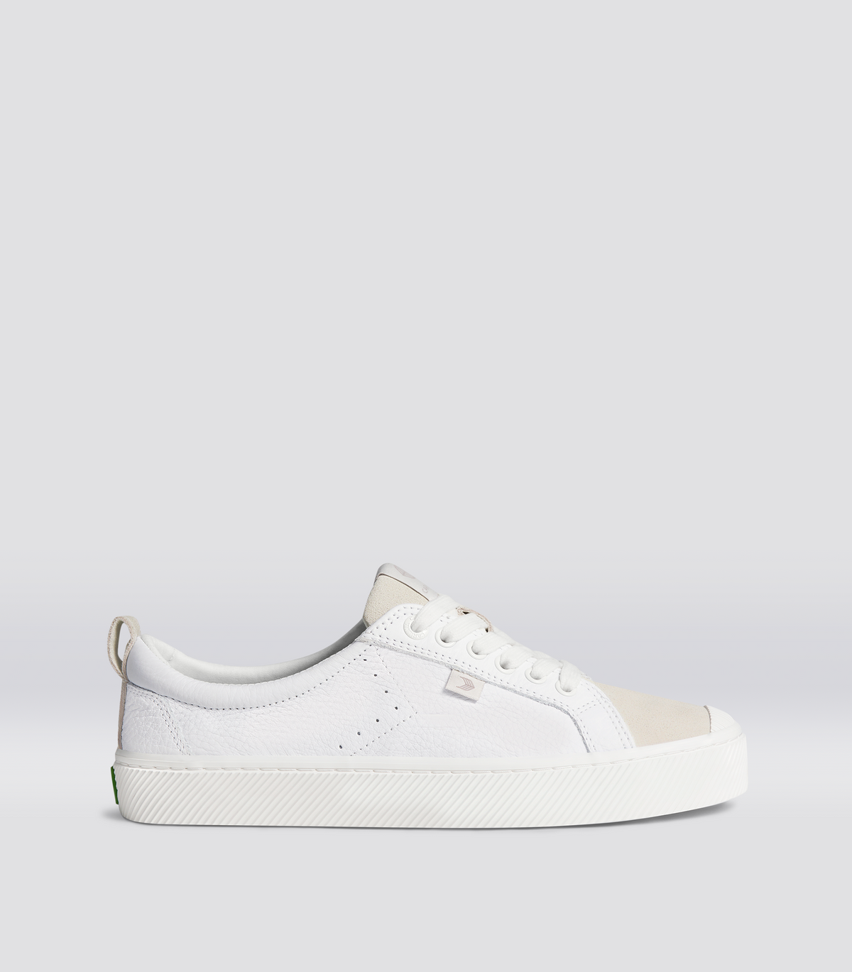 OCA Low White Premium Leather Vintage White Suede Sneaker