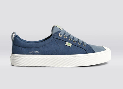 OCA Low Shadow Blue Canvas Mirage Blue Suede Sneaker