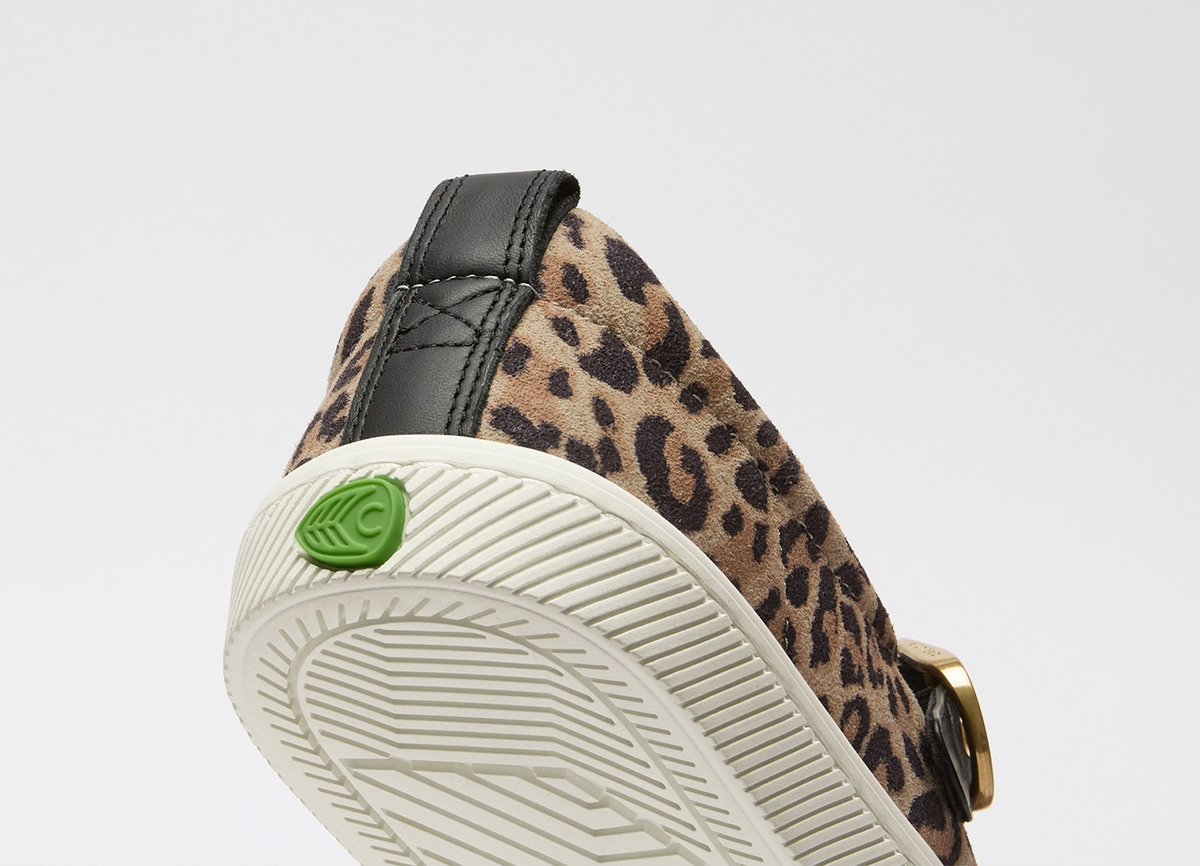 OCA Mary Jane Leopard Print Suede Sneaker
