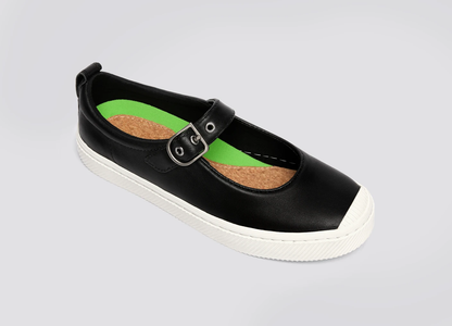 OCA Mary Jane Black Napa Leather Sneaker