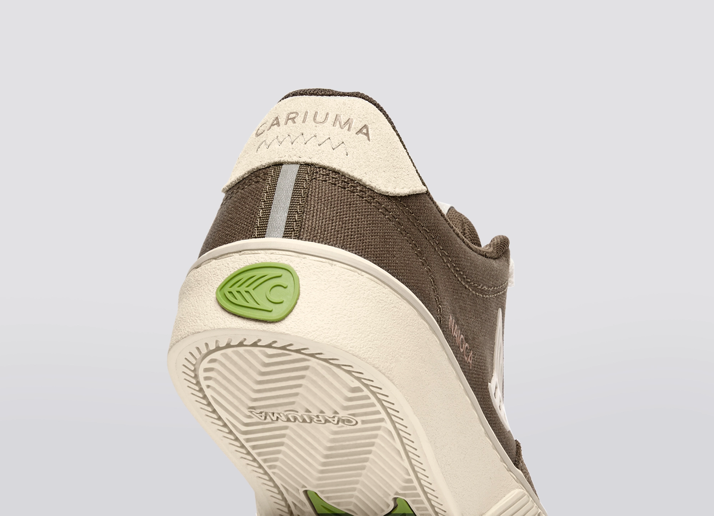 NAIOCA Stripe Suede and Canvas Teak