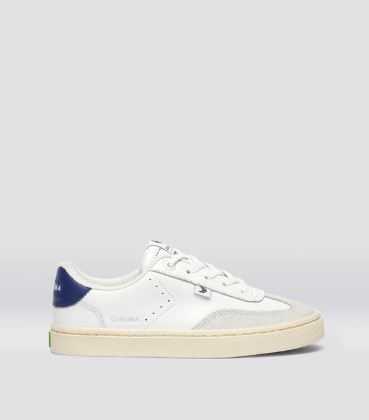TOCA White Diamond Leather Smoke White Suede Blue Accents Sneaker