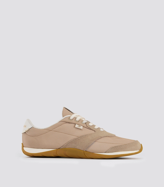 SUTAI Nylon and Suede Desert Taupe